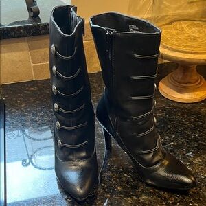 Elegant Black High Heel Boots